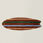 Surfboard Rug Shag Pile Striped Coastal Design