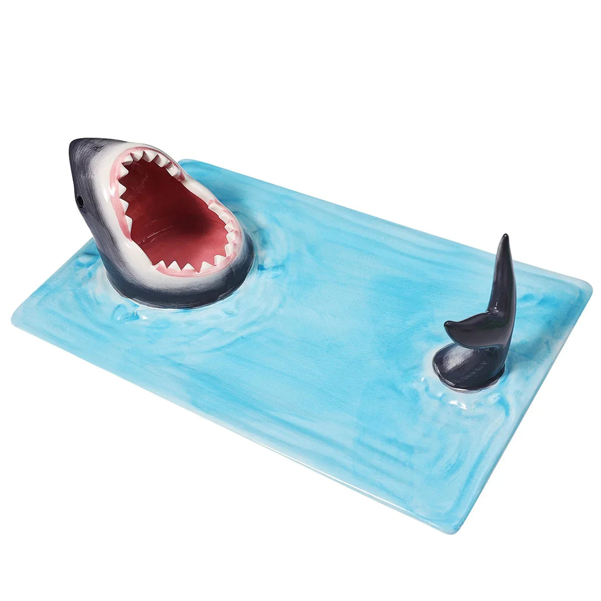 Sushi Plate Ceramic Shark Design Dishwasher Safe