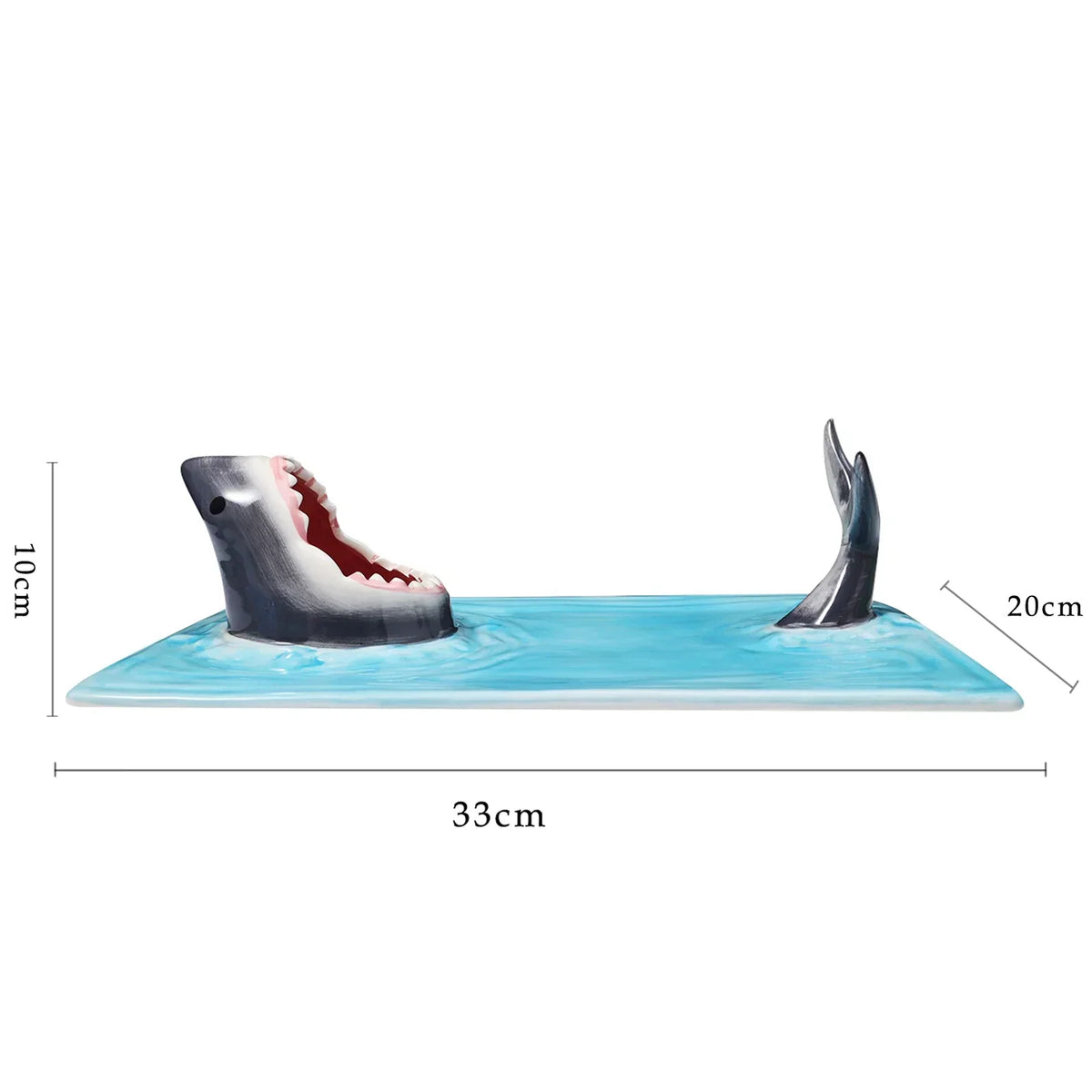 Sushi Plate Ceramic Shark Design Dishwasher Safe