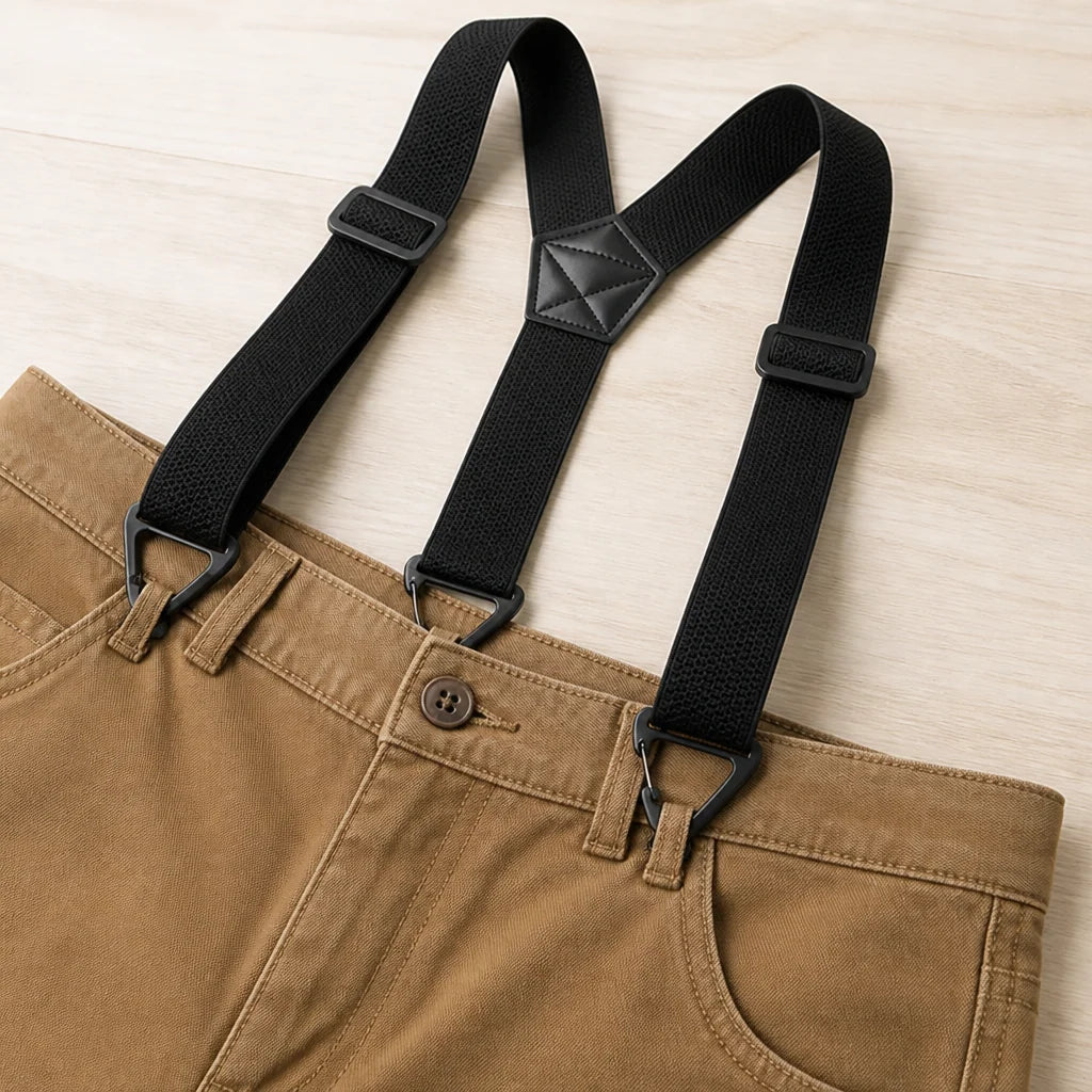 Suspenders Elastic Adjustable X-Back or Y-Back Metal Clips