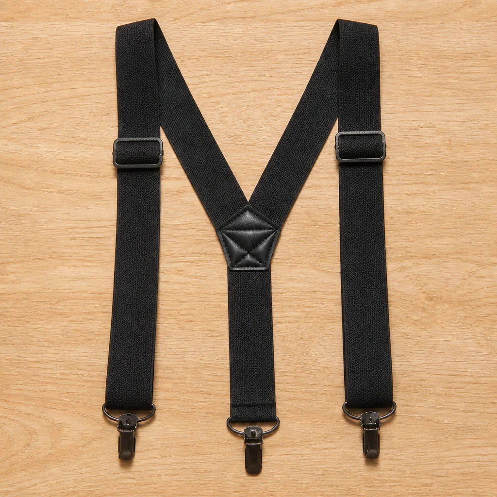 Suspenders Elastic Adjustable X-Back or Y-Back Metal Clips