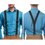 Suspenders Wide Elastic Adjustable Clip Fasteners