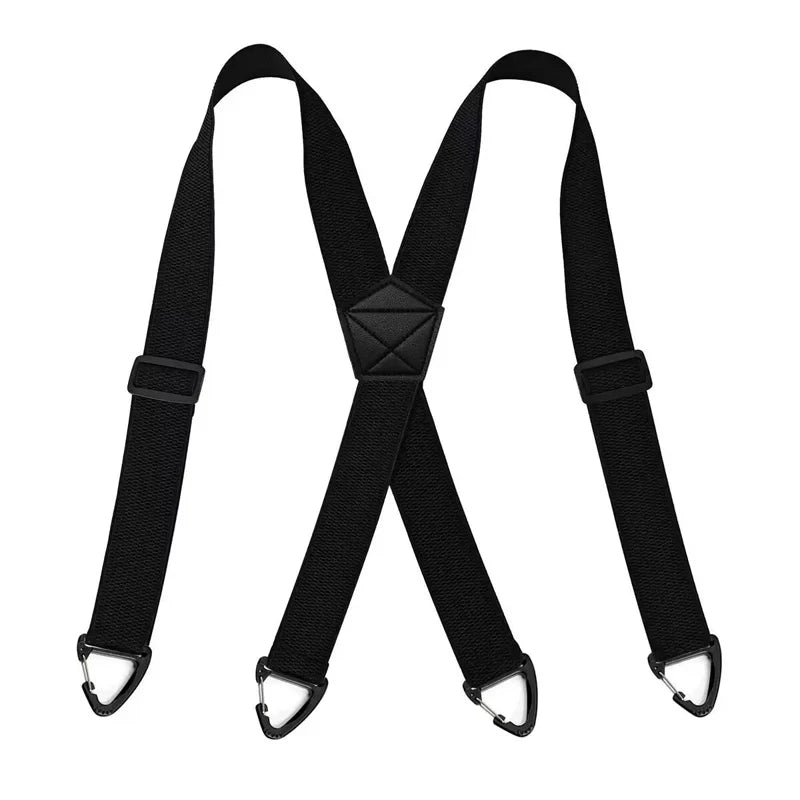 Suspenders Wide Elastic Adjustable Clip Fasteners