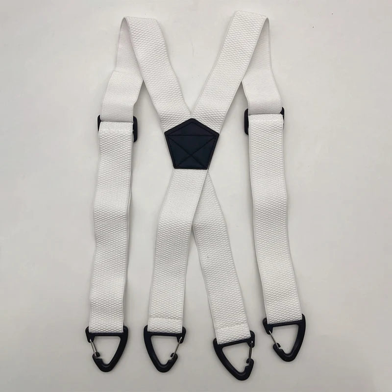 Suspenders Wide Elastic Adjustable Clip Fasteners