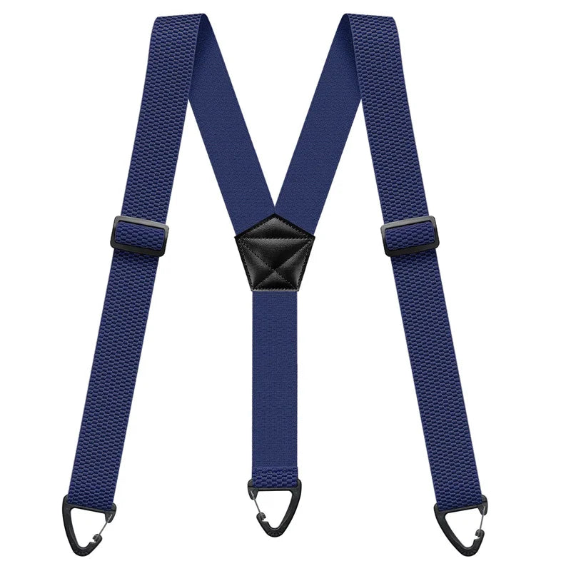Suspenders Wide Elastic Adjustable Clip Fasteners