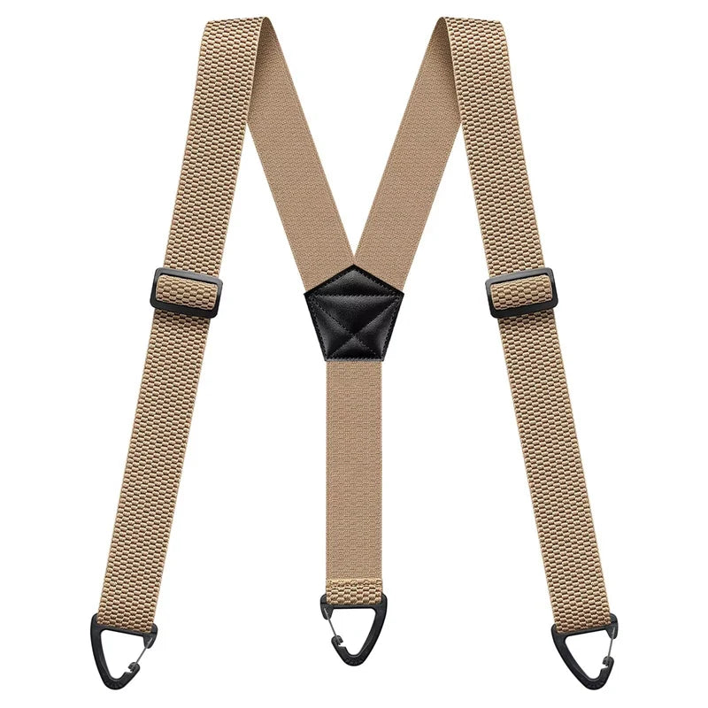 Suspenders Wide Elastic Straps Adjustable Heavy-Duty Clips