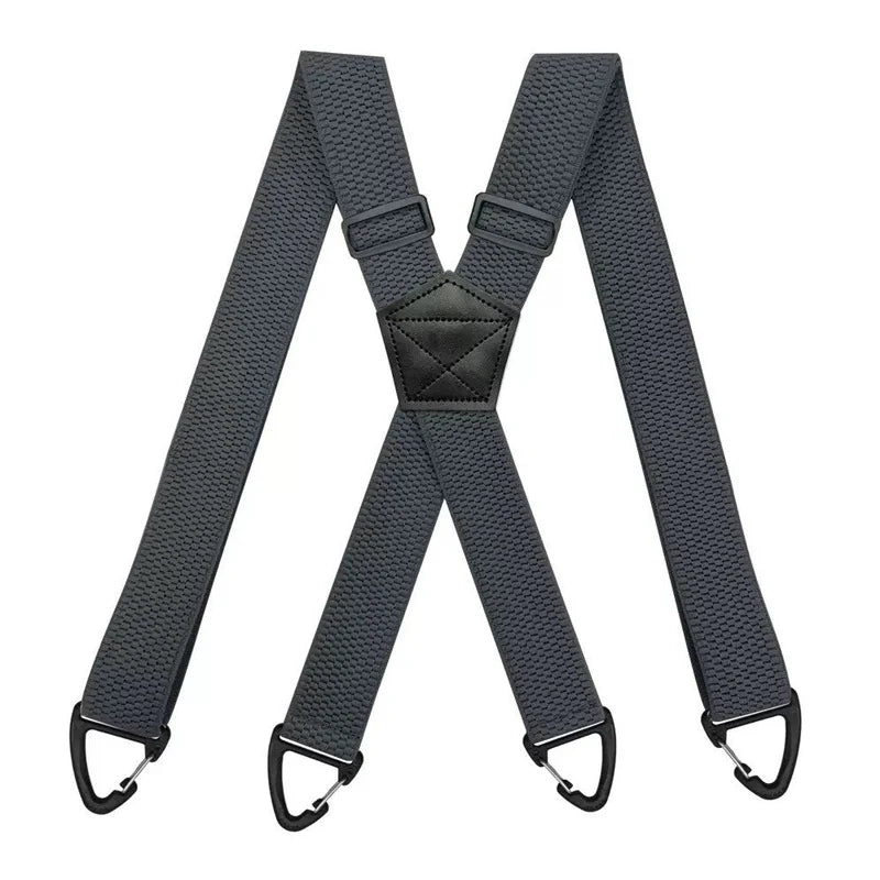 Suspenders Wide Elastic Straps Adjustable Heavy-Duty Clips