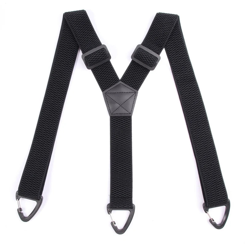 Suspenders Wide Elastic Straps Adjustable Heavy-Duty Clips