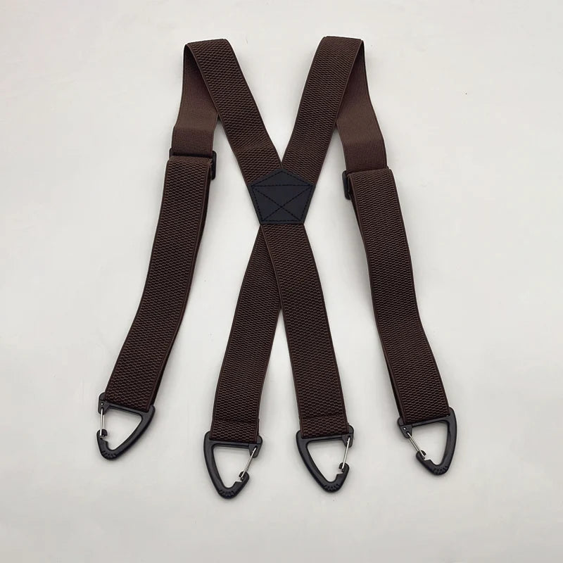 Suspenders Wide Elastic Straps Adjustable Heavy-Duty Clips