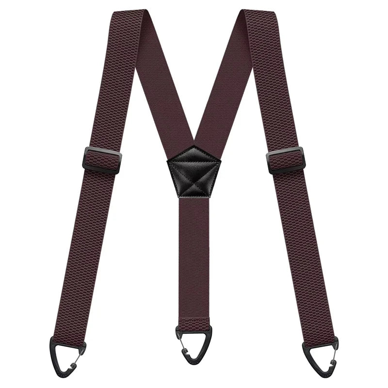 Suspenders Wide Elastic Straps Adjustable Heavy-Duty Clips