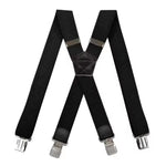 Suspenders X-Back Adjustable Elastic Four Metal Clips
