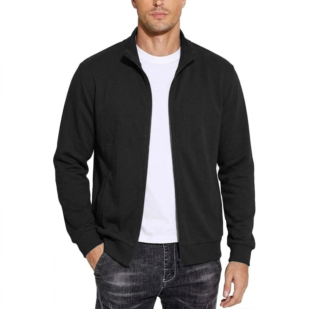 Sweatshirt Jacket Cotton Full-Zip Breathable Comfort