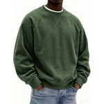 Sweatshirt Textured Corduroy Patchwork Design