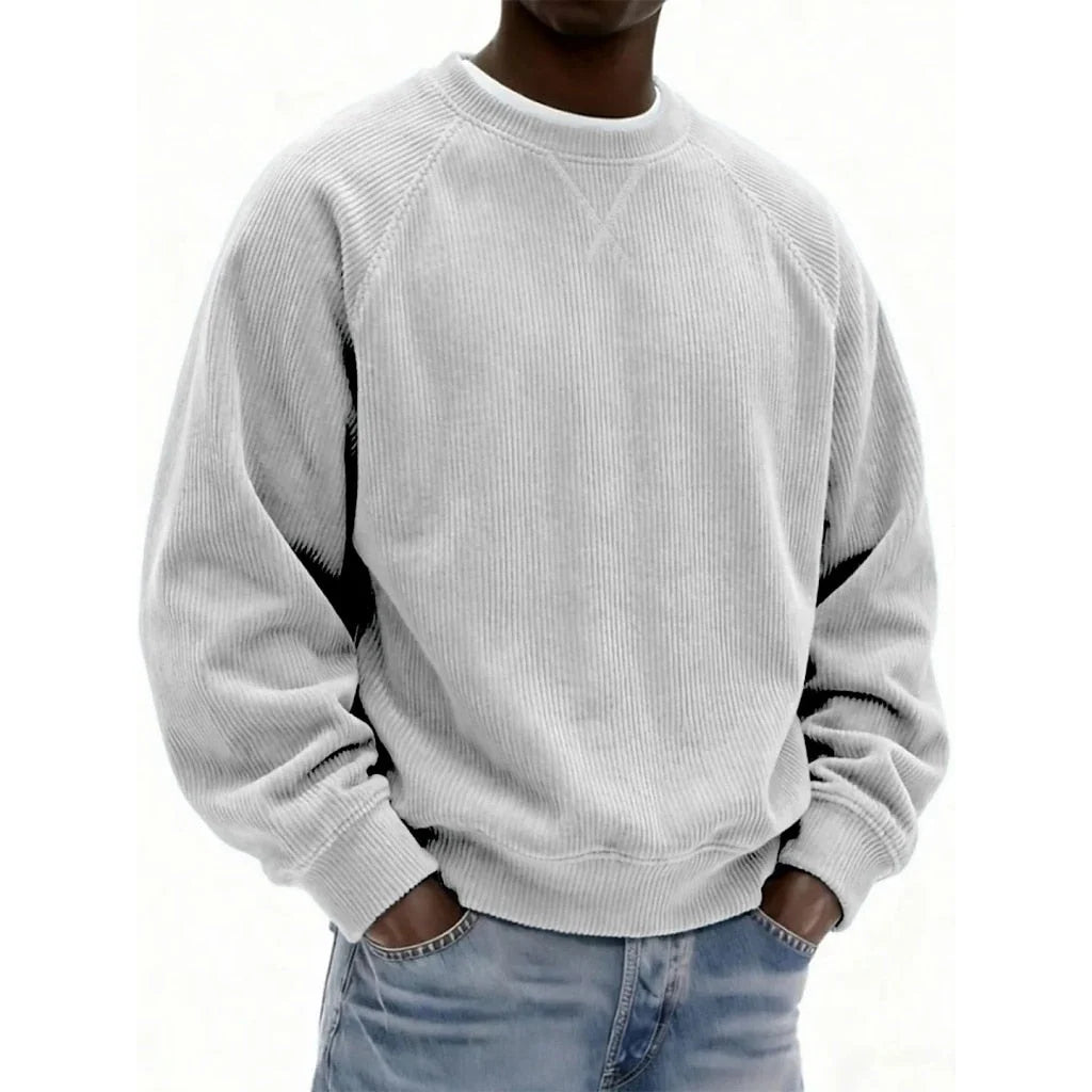 Sweatshirt Textured Corduroy Patchwork Design