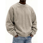 Sweatshirt Textured Corduroy Patchwork Design