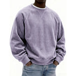 Sweatshirt Textured Corduroy Patchwork Design