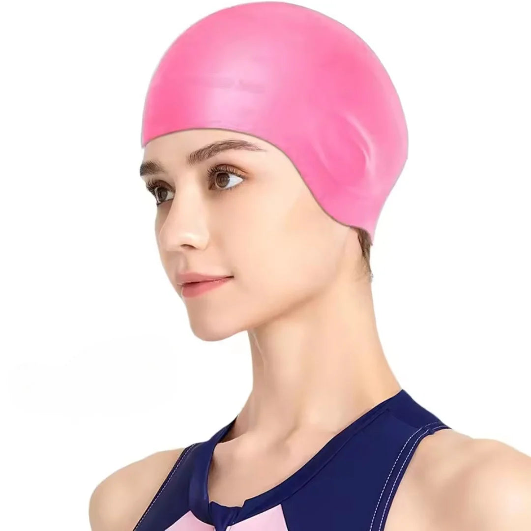 Swim Cap Silicone For Long Hair Ear Pockets