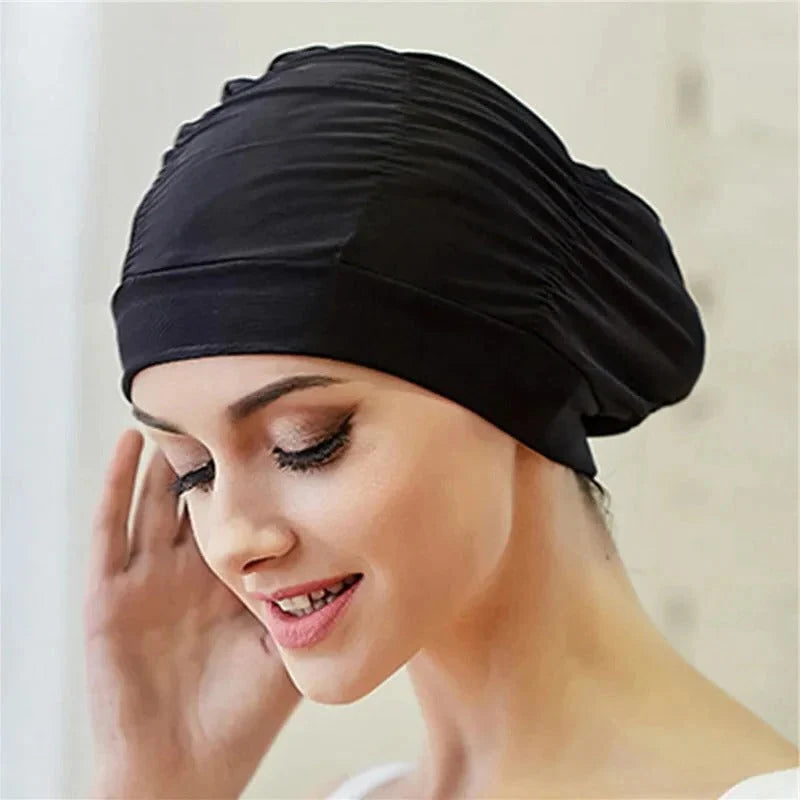 Swim Cap Turban Twist Stretch Fit Quick Dry