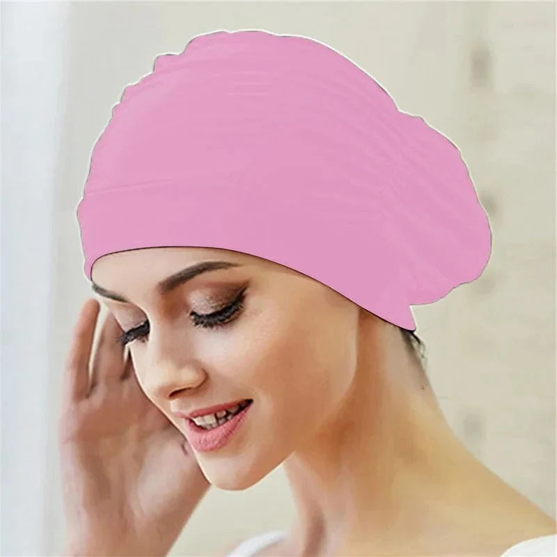 Swim Cap Turban Twist Stretch Fit Quick Dry