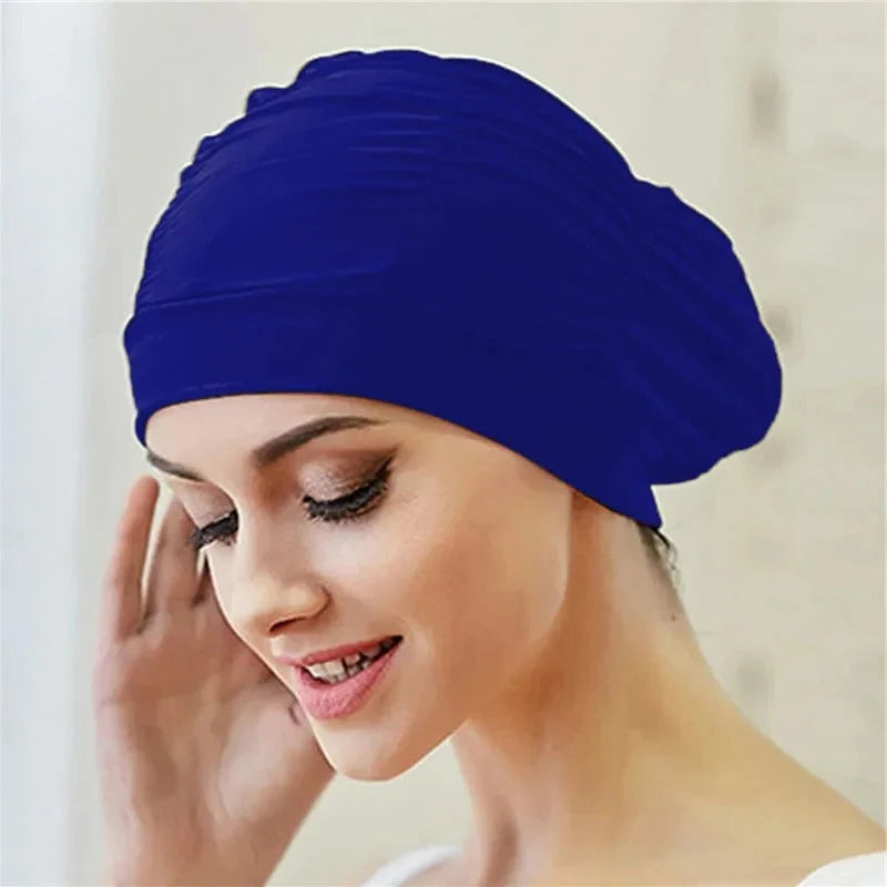 Swim Cap Turban Twist Stretch Fit Quick Dry