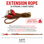 Swing Extension Rope Kit Adjustable Braided With Hooks
