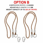 Swing Extension Rope Kit Adjustable Braided With Hooks