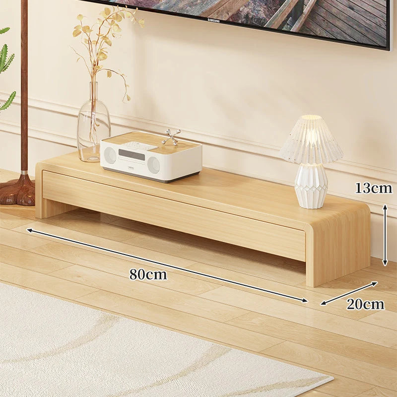 TV Media Console Low-Profile Open-Leg Design