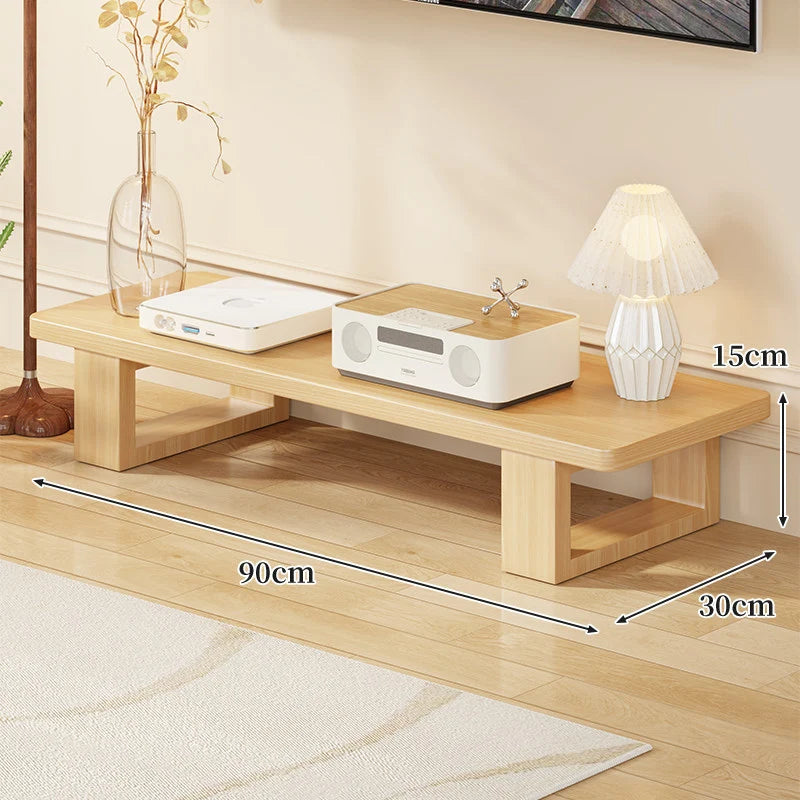 TV Media Console Low-Profile Open-Leg Design