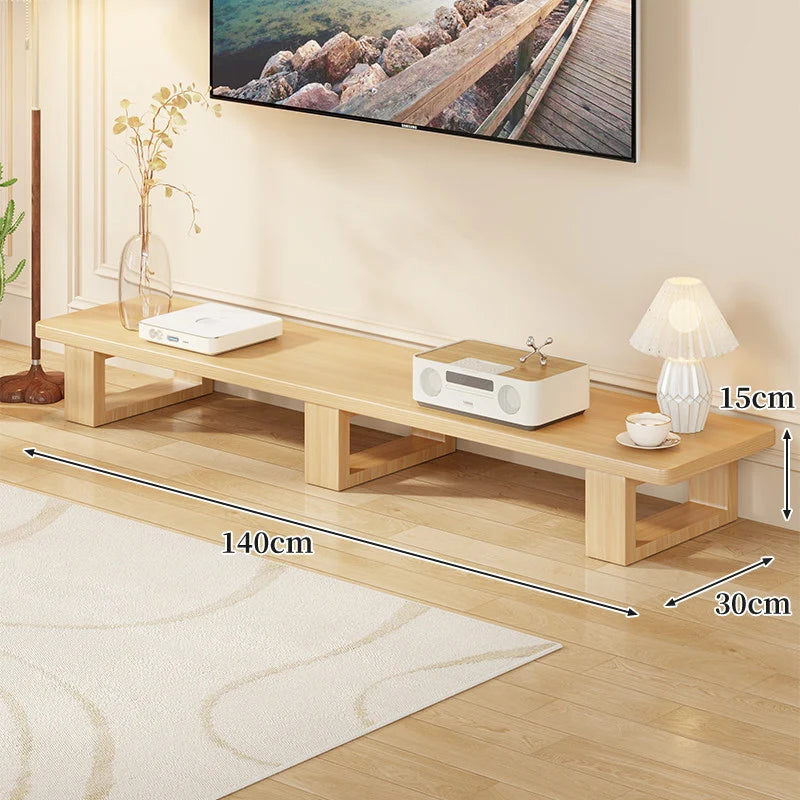 TV Media Console Low-Profile Open-Leg Design
