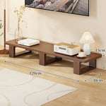 TV Media Console Low-Profile Open-Leg Design