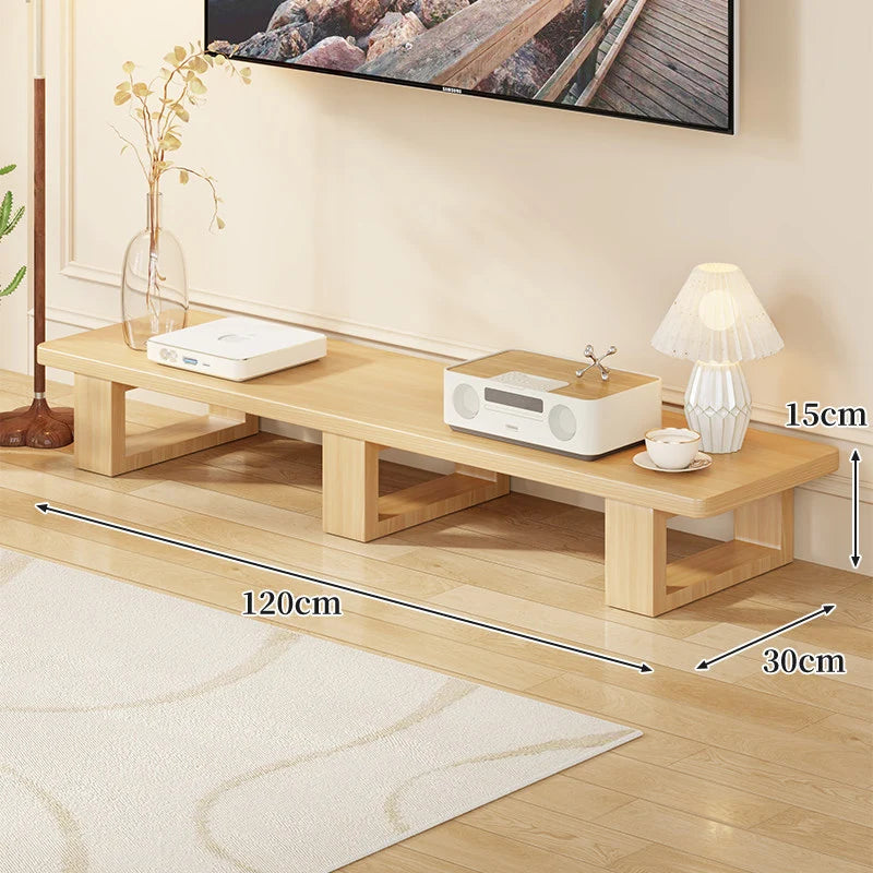 TV Media Console Low-Profile Open-Leg Design