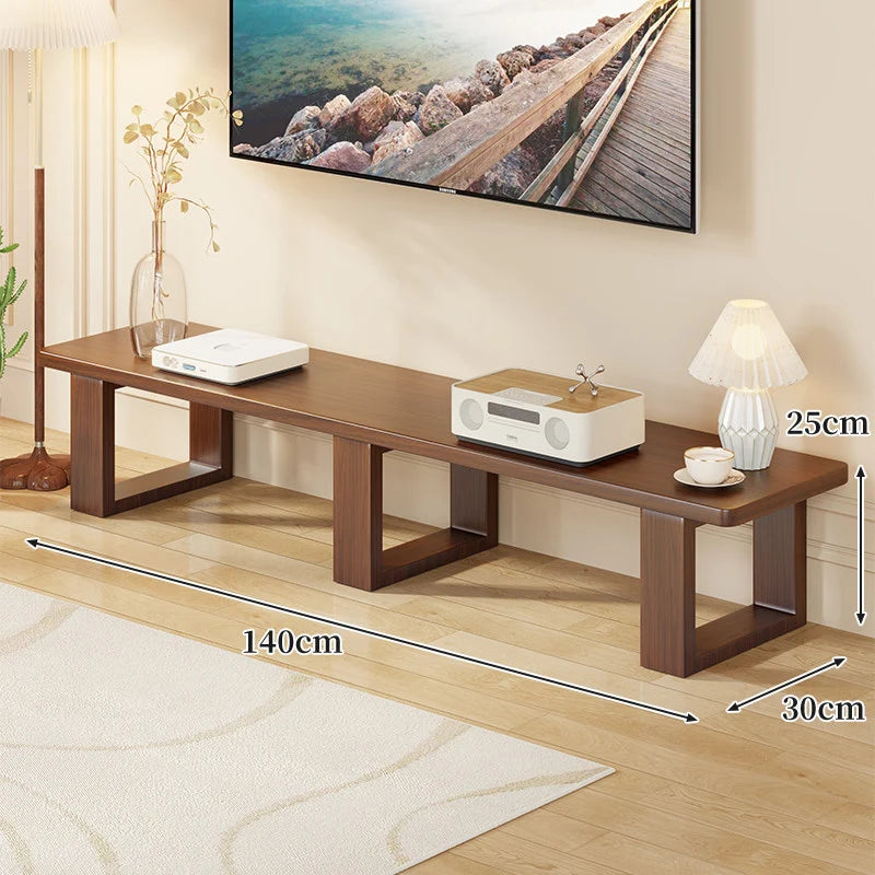 TV Media Console Low-Profile Open-Leg Design