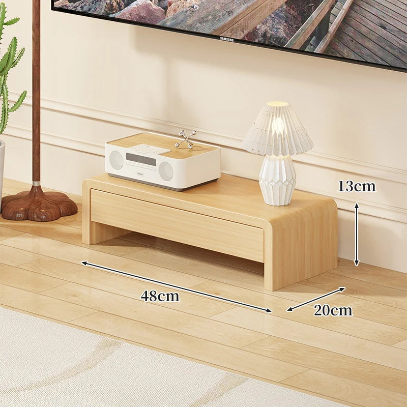 TV Media Console Low-Profile Open-Leg Design