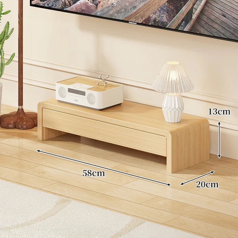 TV Media Console Low-Profile Open-Leg Design