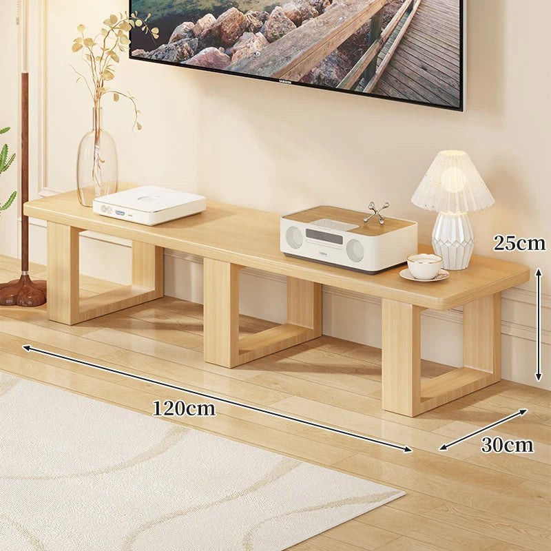 TV Media Console Low-Profile Open-Leg Design