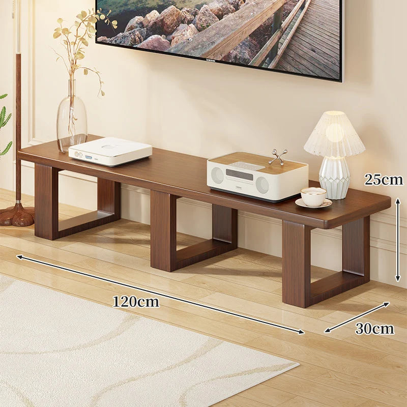 TV Media Console Low-Profile Open Rectangular Legs