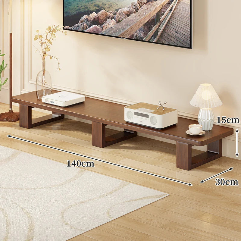 TV Media Console Low-Profile Open Rectangular Legs