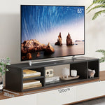TV Stand Riser 5.9-Inch Lift Two Open Compartments Cable Routing