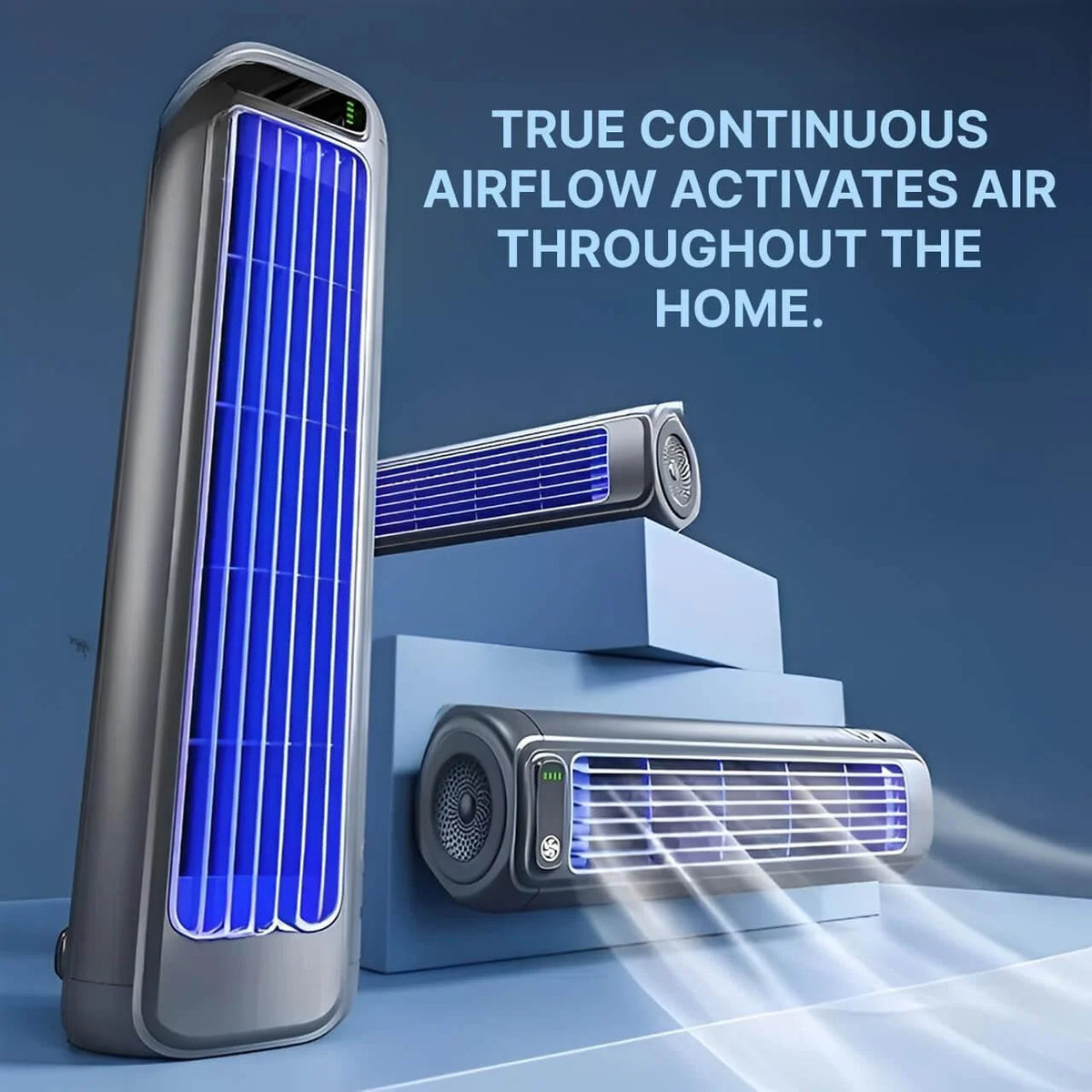 Table Fan USB Rechargeable Oscillating Touch Controls