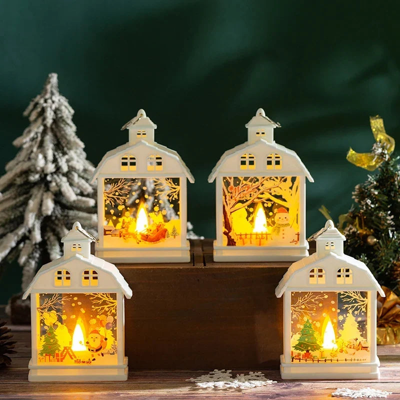 Table Lamp Animated Winter Scene Integrated Warm LED