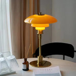 Table Lamp Curved Shade Rotary Dimmer E27 Base