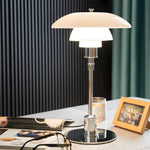 Table Lamp Glass Shade Dimmable Warm Glow