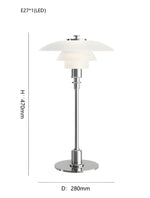 Table Lamp Glass Shade Dimmable Warm Glow