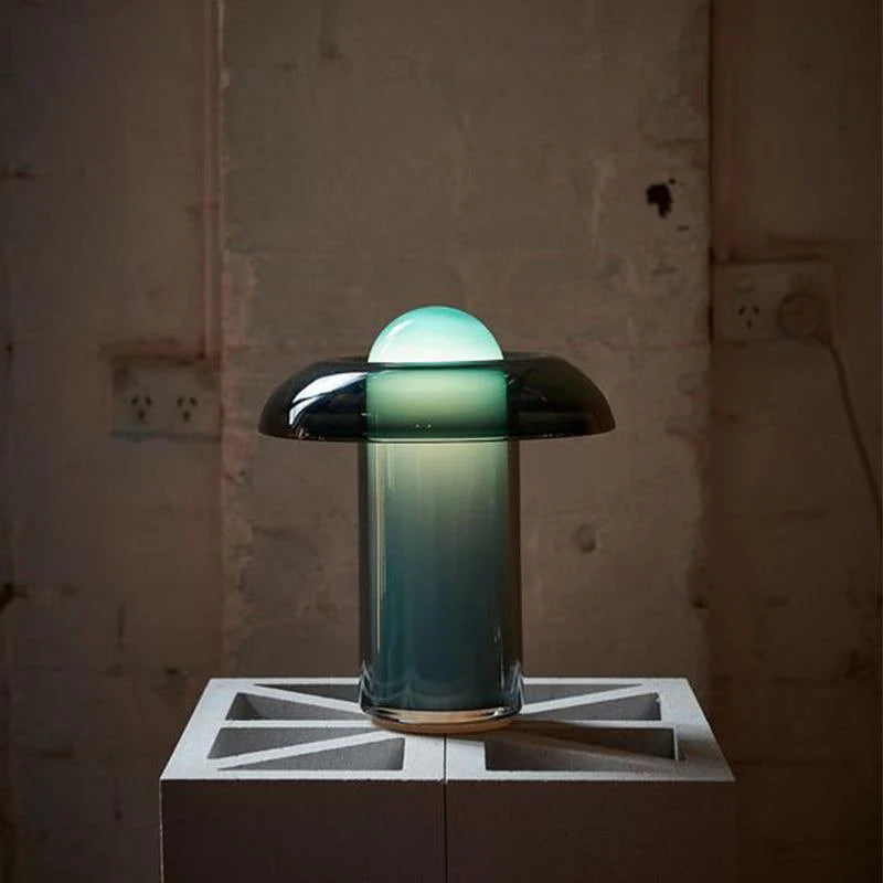 Table Lamp Glass Shade Modern Design
