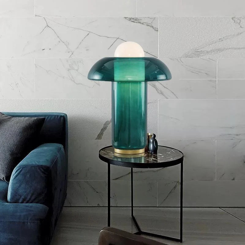 Table Lamp Glass Shade Modern Design
