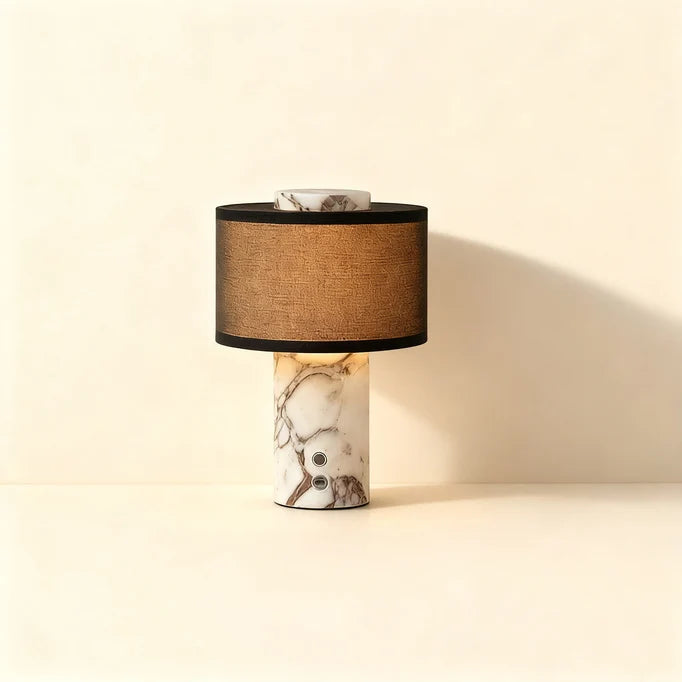 Table Lamp Marble Base Rechargeable Touch Control