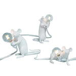 Table Lamp Mouse Figurine Warm & White Light