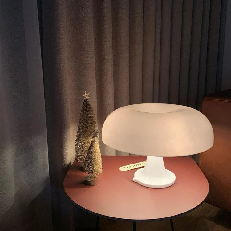 Table Lamp Mushroom Design Soft Diffused Light E27 Socket