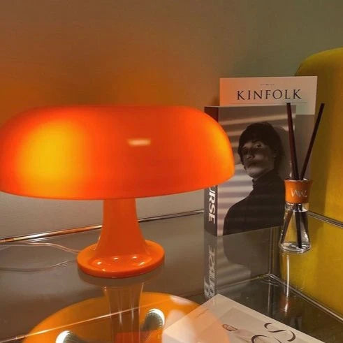Table Lamp Mushroom Design Soft Diffused Light E27 Socket