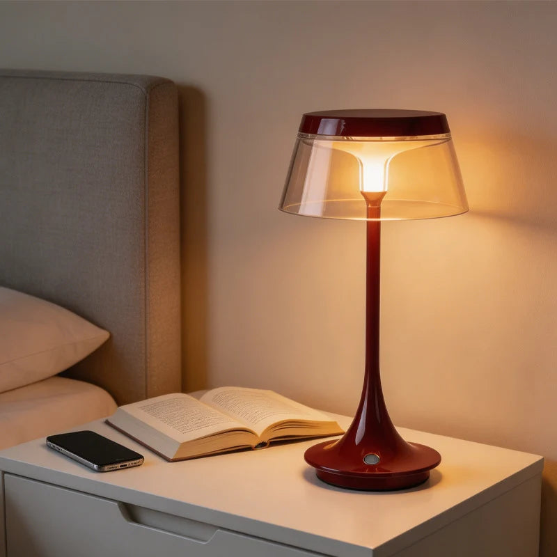 Table Lamp Rechargeable LED Stepless Dimming Metal Base